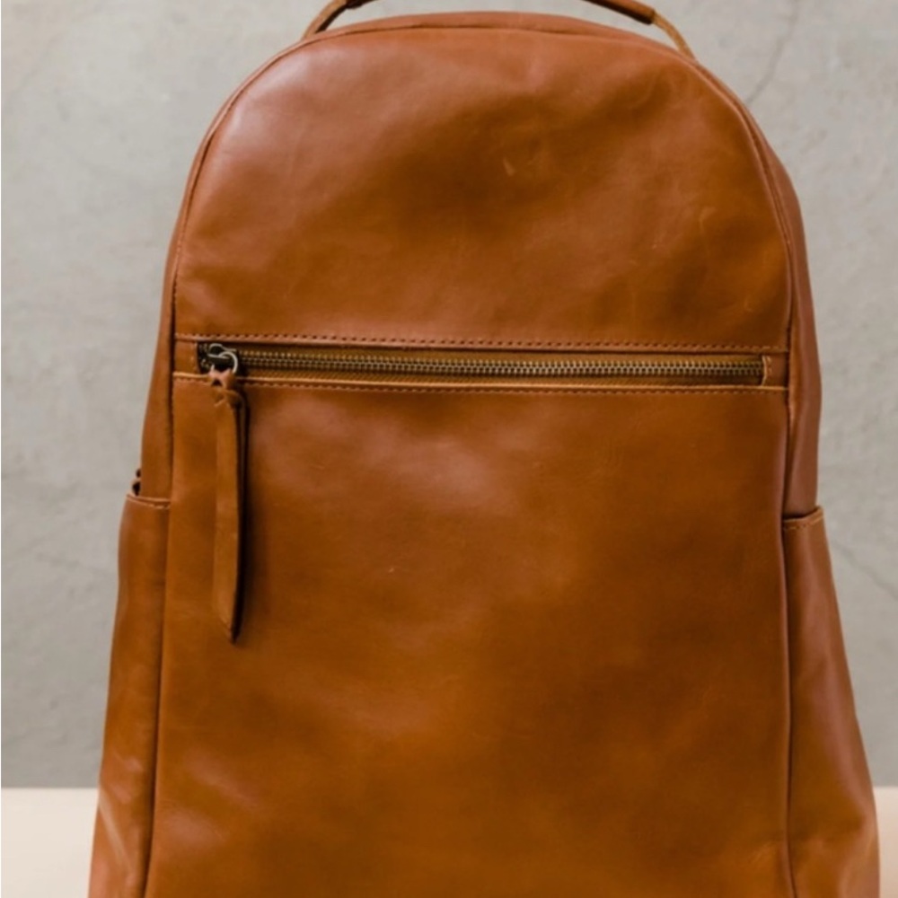 Able Tan Leather Backpack